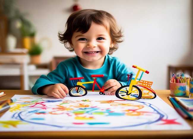 一年级儿童画画大全简单漂亮、一年级儿童画画大全简单漂亮小朋友绘画自行车吗