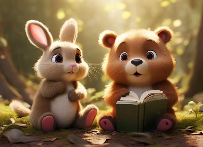 小故事交朋友，故事交朋友小兔子和小熊