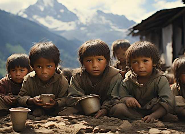 山区儿童贫困吃不上饭生活视频（贫困山区儿童吃不上饭的图片）