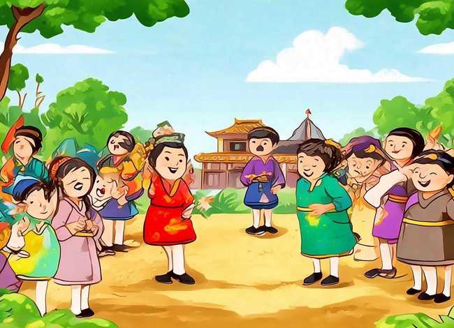 儿童传统文化故事画创作，传统文化儿童绘画作品 简单好看