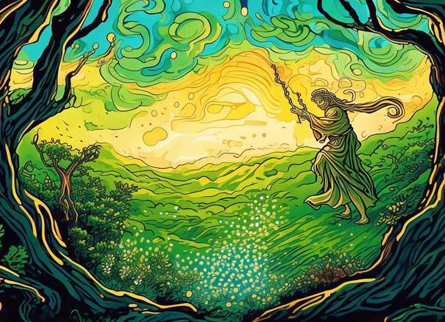 连环画神话故事 - 连环画神话故事后稗播种