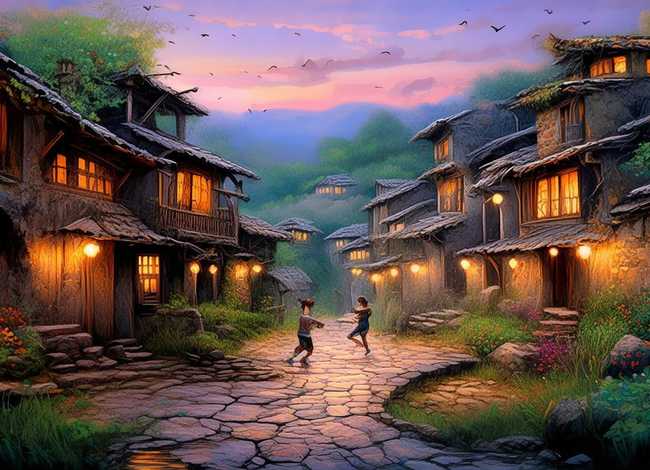 家乡故事绘画作品（家乡故事绘画作品图片）