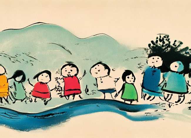 水墨画儿童故事 水墨 儿童画 水墨画儿童故事 水墨 儿童画