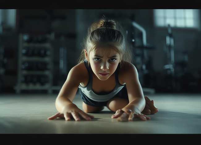 柔术痛苦训练小女孩 - 小女孩练柔术基本功痛苦