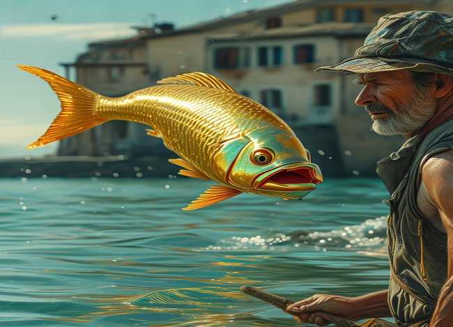 渔夫和金鱼得故事 - 渔夫和金鱼故事英文版