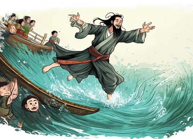 屈原投江儿童 屈原投江儿童画