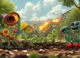 讲植物大战僵尸故事，讲一首植物大战僵尸故事