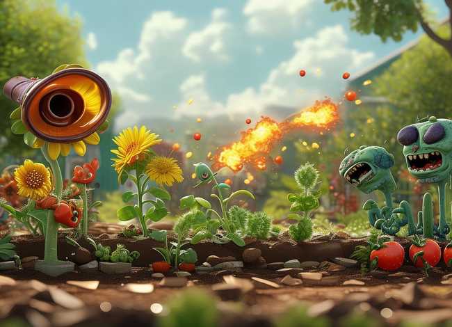 讲植物大战僵尸故事，讲一首植物大战僵尸故事