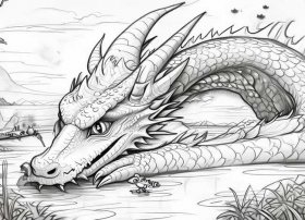 画龙点睛的故事简笔画 - 画龙点睛的故事简笔画怎么画