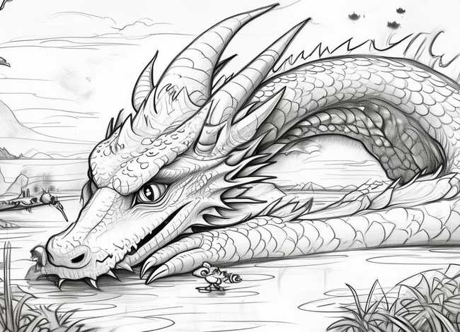 画龙点睛的故事简笔画 - 画龙点睛的故事简笔画怎么画