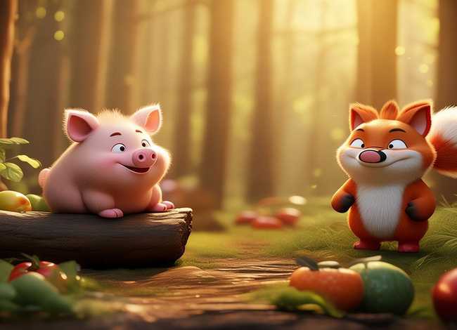 儿童童话故事小猪与狐狸（小猪与狐狸的故事）