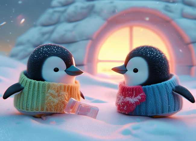 儿童故事企鹅寄冰；幼儿故事企鹅寄冰