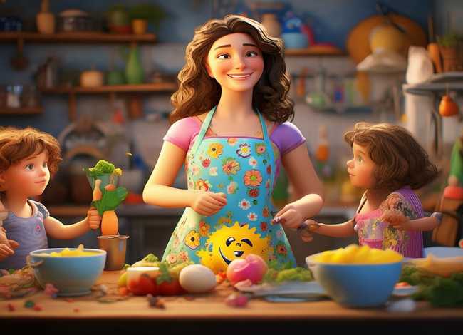 妈妈的围裙儿童故事，妈妈的围裙儿童画