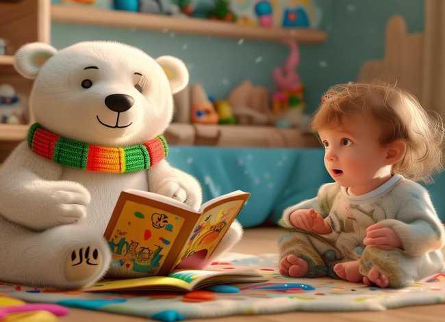 儿童故事书0-3岁早教北极熊；北极熊幼儿故事