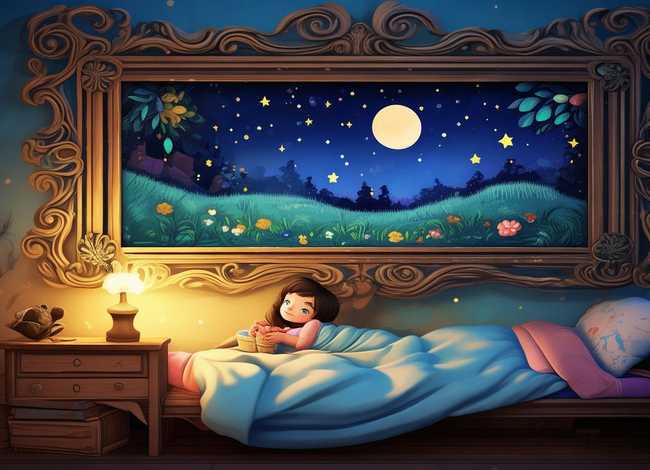 睡前小故事手绘画（睡前小故事手绘画图片）