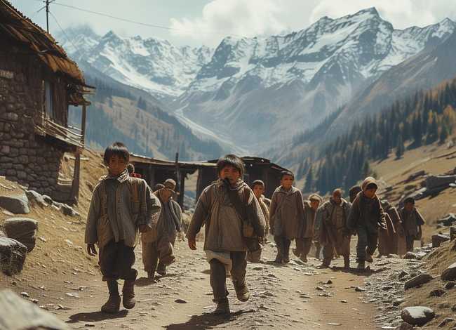 山区贫困儿童上学视频、贫困山区孩子上学视频