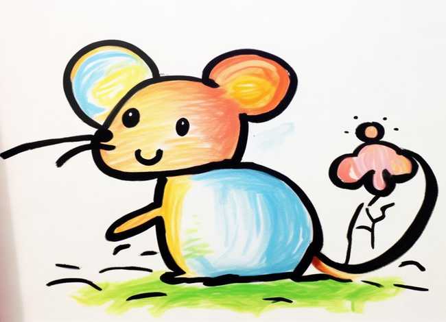 儿童画动物简笔画；儿童画动物简笔画老鼠