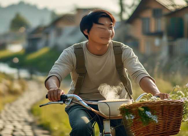 一碗面条的故事、一碗面条的故事,哥哥骑着车