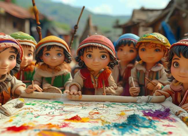 古代儿童卡通图片 古代儿童画画卡通图片