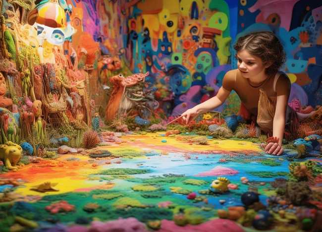 儿童美术故事画、美术故事作画