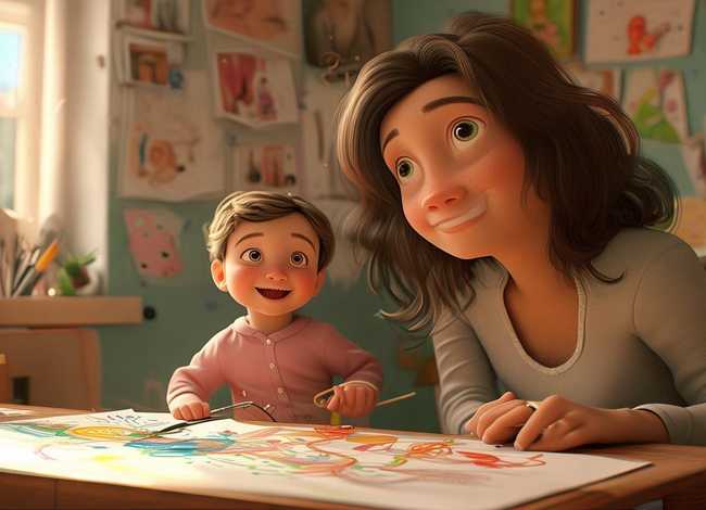 小朋友画妈妈的故事、小朋友画妈妈的故事怎么画