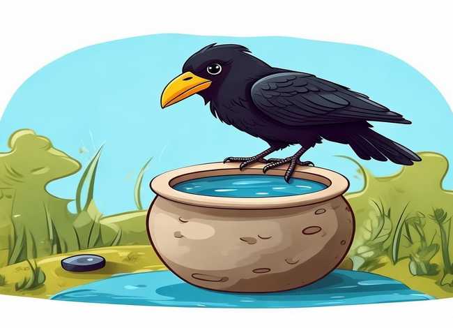 儿童故事绘本乌鸦喝水 幼儿绘本故事乌鸦喝水