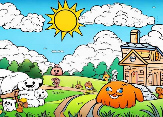 儿童故事电子版可打印可涂色，电子版儿童故事可打印模板