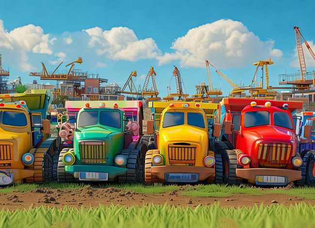 翻斗车儿童动画视频大全集连续播放完整、翻斗车动画片视频大全集