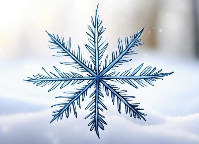 雪花儿童简笔画 - 儿童画雪花的简笔