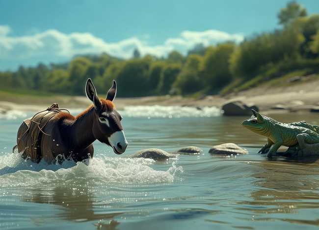 驴子过河寓言 驴子过河寓言告诉我们1个什么道理 驴子过河寓言 驴子过河寓言告诉我们1个什么道理
