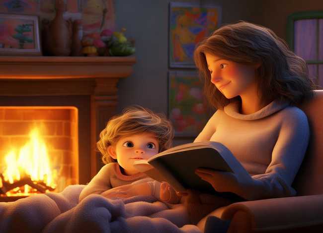 讲睡前故事简笔画 - 讲睡前故事简笔画图片