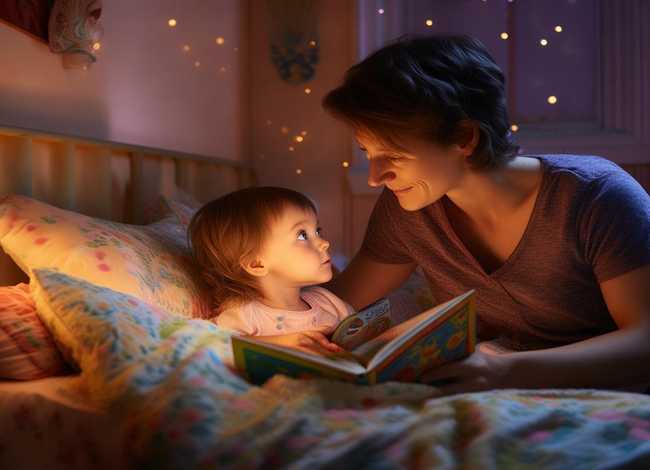 给儿童讲睡前故事 睡前给小朋友讲故事