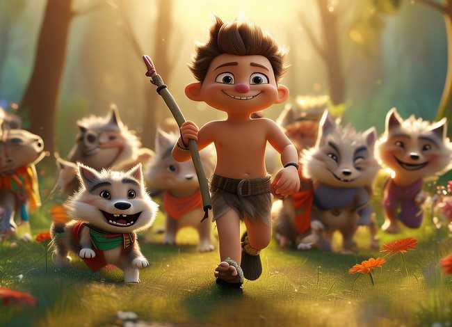 桃太狼儿童故事 幼儿故事桃太郎寓意