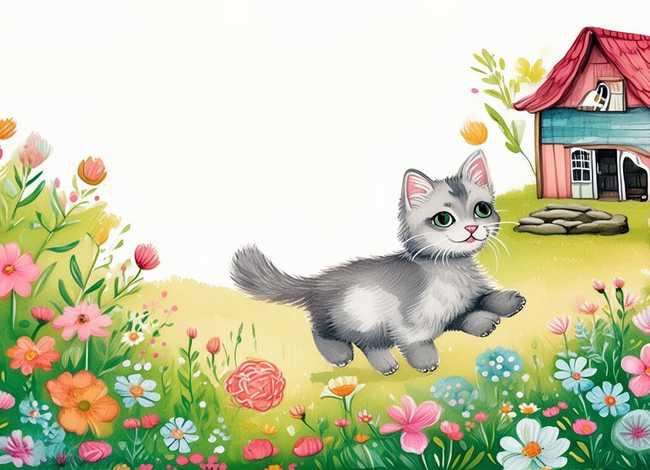 小猫的故事幼儿故事绘画，小猫的故事幼儿故事绘画教案