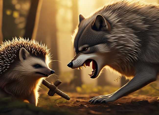 投稿小故事 投稿小故事100字左右小刺猬 勇斗大灰狼的作文