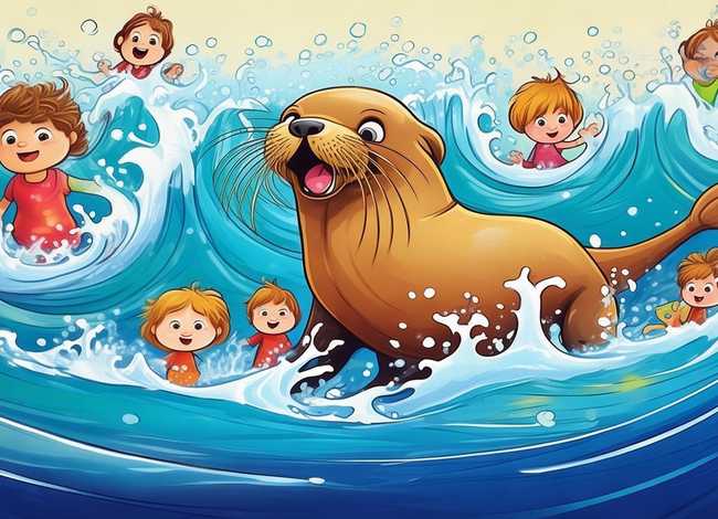 海狮儿童画；海狮儿童画教程