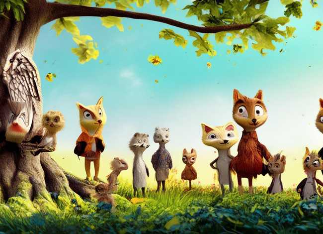 寓言故事儿童绘画，寓言故事绘画图