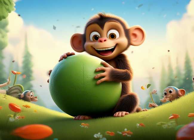 儿童故事猴吃西瓜 - 幼儿故事猴吃西瓜