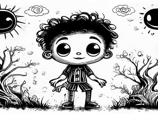 儿童故事插画简笔画黑白（儿童故事插画简笔画）