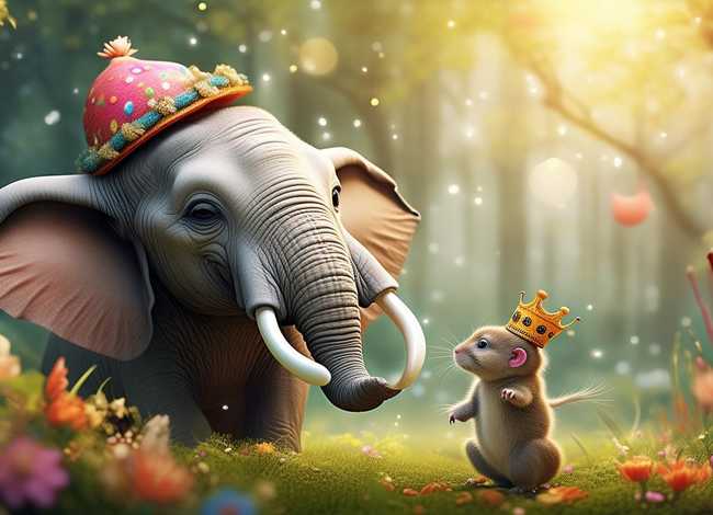 大象和老鼠的故事儿童版、大象和老鼠的创意故事