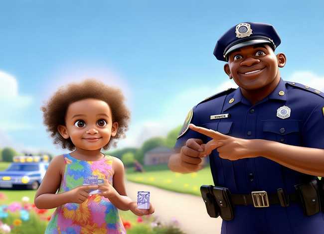我和警察的故事儿童画 我和警察的故事图片