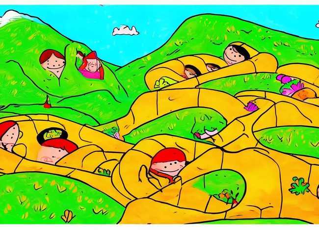 儿童地道战简笔画 地道战怎么画简笔画儿童版手抄报