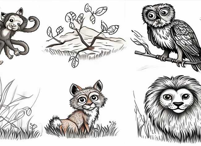 动物故事画简笔画 - 动物故事画简笔画大全