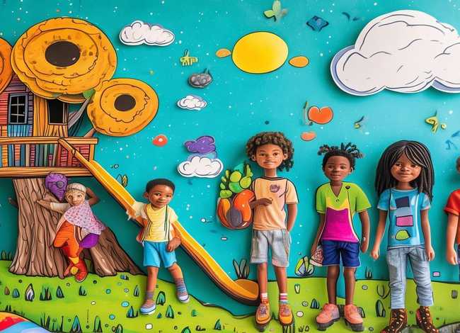 小学生故事绘画，小学生故事绘画底板