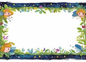 童话故事插图边框；童话故事插图手绘简单