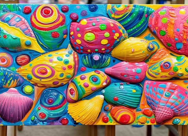 贝壳儿童画涂色、贝壳儿童画涂色怎么涂