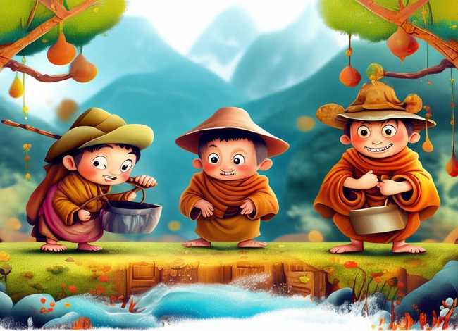 儿童故事三个和尚图文 幼儿故事三个和尚文字