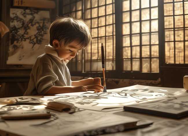 儿童书法家的故事，书法家的书法小故事