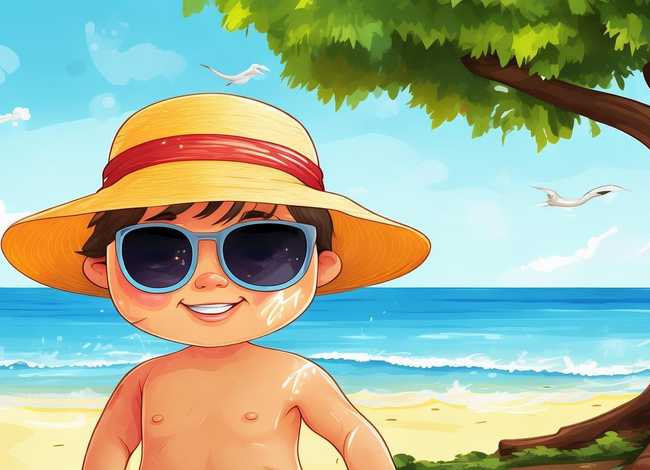 儿童防晒绘本故事、防晒霜故事