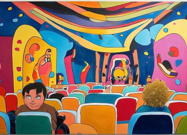 儿童画看电影画简单、儿童画看电影画简单图片